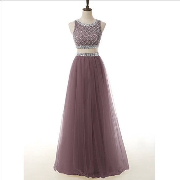Light purple 2-piece prom dress - Picture 3 of 7